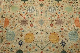 Close-up detail of New Haj-jalili rug from Pakistan showing Wool weave