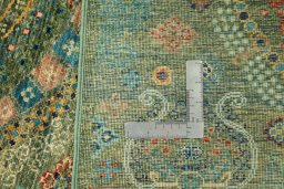 Close-up detail of New Haj-jalili rug from Pakistan showing Wool weave