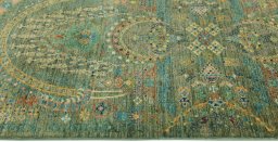 Close-up detail of New Haj-jalili rug from Pakistan showing Wool weave