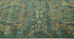 Close-up detail of New Haj-jalili rug from Pakistan showing Wool weave