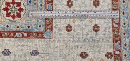 Corner detail of New Mamluk rug showing border pattern and Wool pile