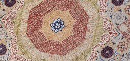 Close-up detail of New Mamluk rug from Pakistan showing Wool weave