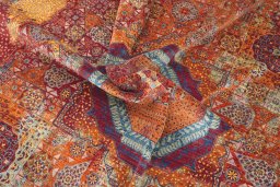 Central medallion detail of New Mamluk rug from Pakistan