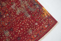 Close-up detail of New Mamluk rug from Pakistan showing Wool weave