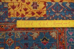 Full view of New Mamluk rug from Pakistan, 237 × 172 cm in Blue tones