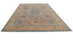 Surface texture of New Mamluk rug with natural Wool and intricate pattern