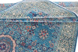Surface texture of New Mamluk rug with natural Wool and intricate pattern