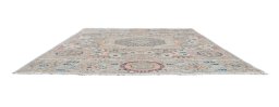 Corner detail of New Mamluk rug showing border pattern and Wool pile