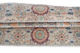 Surface texture of New Mamluk rug with natural Wool and intricate pattern