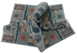 Close-up detail of New Mamluk rug from Pakistan showing Wool weave