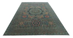 Surface texture of New Mamluk rug with natural Wool and intricate pattern