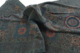 Close-up detail of New Mamluk rug from Pakistan showing Wool weave
