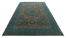 Surface texture of New Mamluk rug with natural Wool and intricate pattern