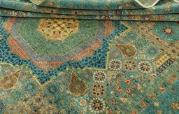 Surface texture of New Mamluk rug with natural Wool and intricate pattern