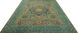 Surface texture of New Mamluk rug with natural Wool and intricate pattern