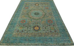 Surface texture of New Mamluk rug with natural Wool and intricate pattern