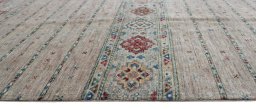Close-up detail of New Samarkand rug from Pakistan showing Wool weave