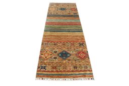 Surface texture of New Samarkand rug with natural Wool and intricate pattern