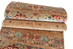 Surface texture of New Samarkand rug with natural Wool and intricate pattern
