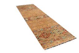 Close-up detail of New Samarkand rug from Pakistan showing Wool weave