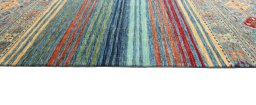 Close-up detail of New Samarkand rug from Pakistan showing Wool weave