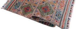 Full view of New Samarkand rug from Pakistan, 131 × 76 cm in Multi Color tones