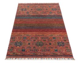 Surface texture of New Samarkand rug with natural Wool and intricate pattern