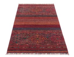 Surface texture of New Samarkand rug with natural Wool and intricate pattern