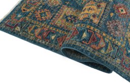 Close-up detail of New Samarkand rug from Pakistan showing Wool weave