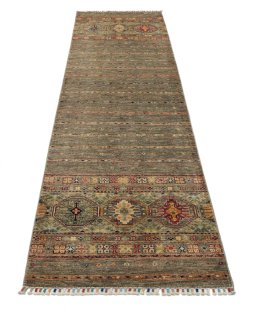 Surface texture of New Samarkand rug with natural Wool and intricate pattern
