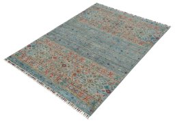 Close-up detail of New Samarkand rug from Pakistan showing Wool weave