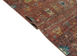 Close-up detail of New Samarkand rug from Pakistan showing Wool weave