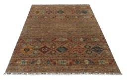 Surface texture of New Samarkand rug with natural Wool and intricate pattern