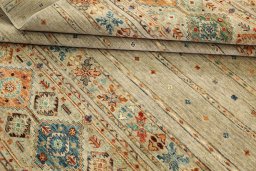Surface texture of New Samarkand rug with natural Wool and intricate pattern