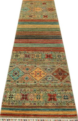 Surface texture of New Samarkand rug with natural Wool and intricate pattern