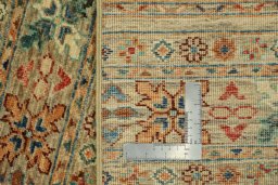 Close-up detail of New Samarkand rug from Pakistan showing Wool weave