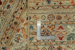 Close-up detail of New Samarkand rug from Pakistan showing Wool weave