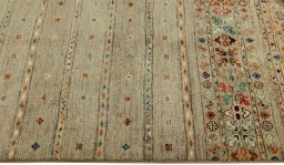 Close-up detail of New Samarkand rug from Pakistan showing Wool weave