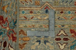 Close-up detail of New Samarkand rug from Pakistan showing Wool weave