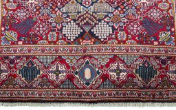 Full view of 2000s Kashan rug from Iran / Persia, 201 × 135 cm in Blue tones