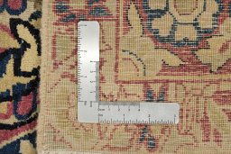 Corner detail of 1880s Antique Carpets rug showing border pattern and Wool pile