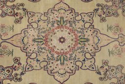 Central medallion detail of 1880s Antique Carpets rug from Iran / Persia