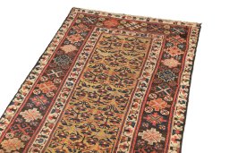 Surface texture of 1880s Antique Carpets rug with natural Wool and intricate pattern