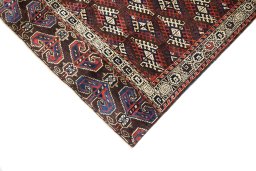 Surface texture of 1880s Antique Carpets rug with natural Wool and intricate pattern