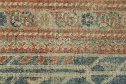Full view of 1870s Antique Carpets rug from Iran / Persia, 575 × 222 cm in Dark blue tones