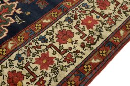 Central medallion detail of 1870s Antique Carpets rug from Iran / Persia