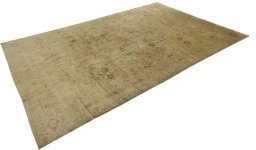 Corner detail of 1930s Antique Carpets rug showing border pattern and Wool pile