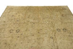 Surface texture of 1930s Antique Carpets rug with natural Wool and intricate pattern