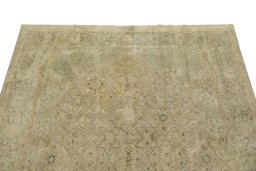 Surface texture of 1840s Antique Carpets rug with natural Wool and intricate pattern
