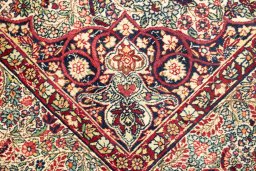 Full view of 1900s Antique Carpets rug from Iran / Persia, 245 × 147 cm in Multi Color tones